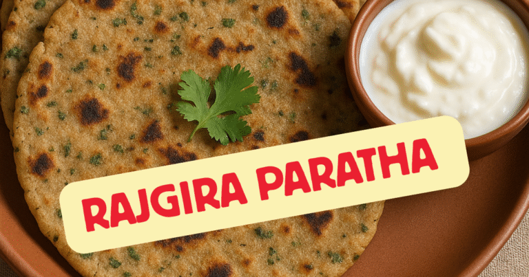 Rajgira Paratha with Curd by mala flavors