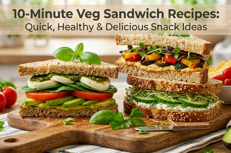 Veg Sandwich Recipes: Quick, Healthy & Delicious Snack Ideas